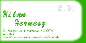 milan hernesz business card